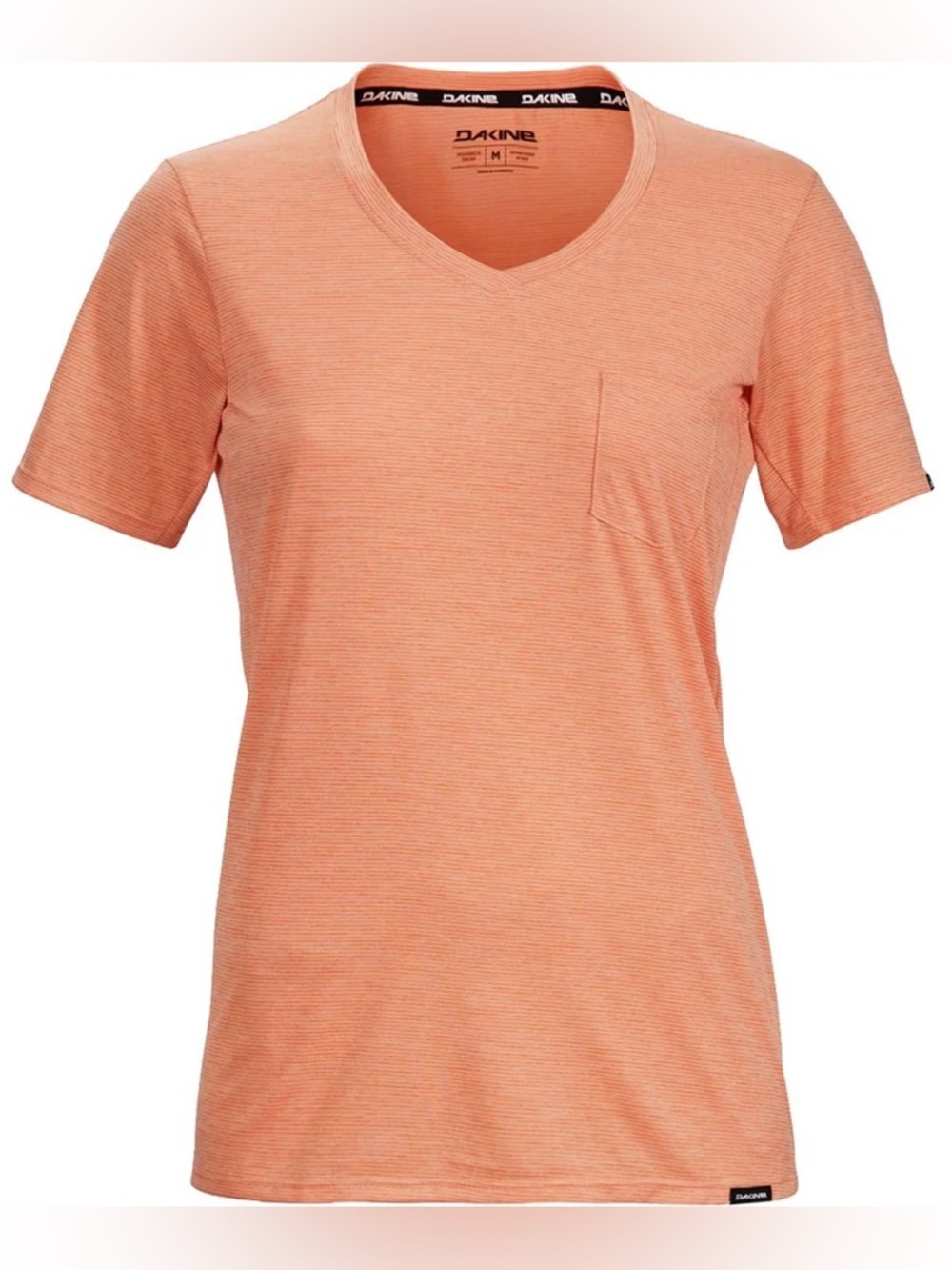 DAKINE WOMEN'S CADENCE SHORT SLEEVE JERSEY V-Neck Pocket Tee S Papaya